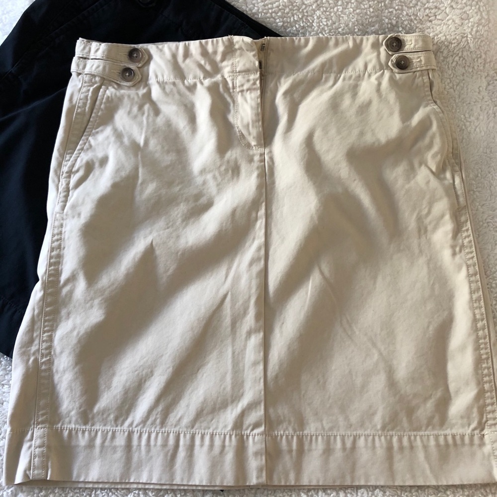 NWOT Lands’ End Cotton Khaki Skirt Size 12